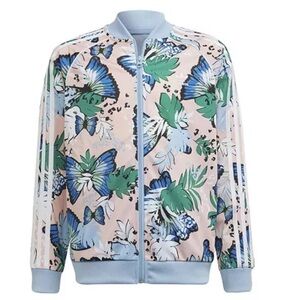 adidas Big Girls Her Studio London Animal Flower Superstar Track Jacket Medium